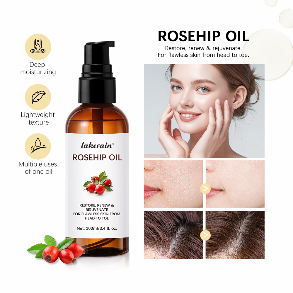 Face Oil Rosehip - 100 مللي متعددة الوظائف ترطيب ثمر