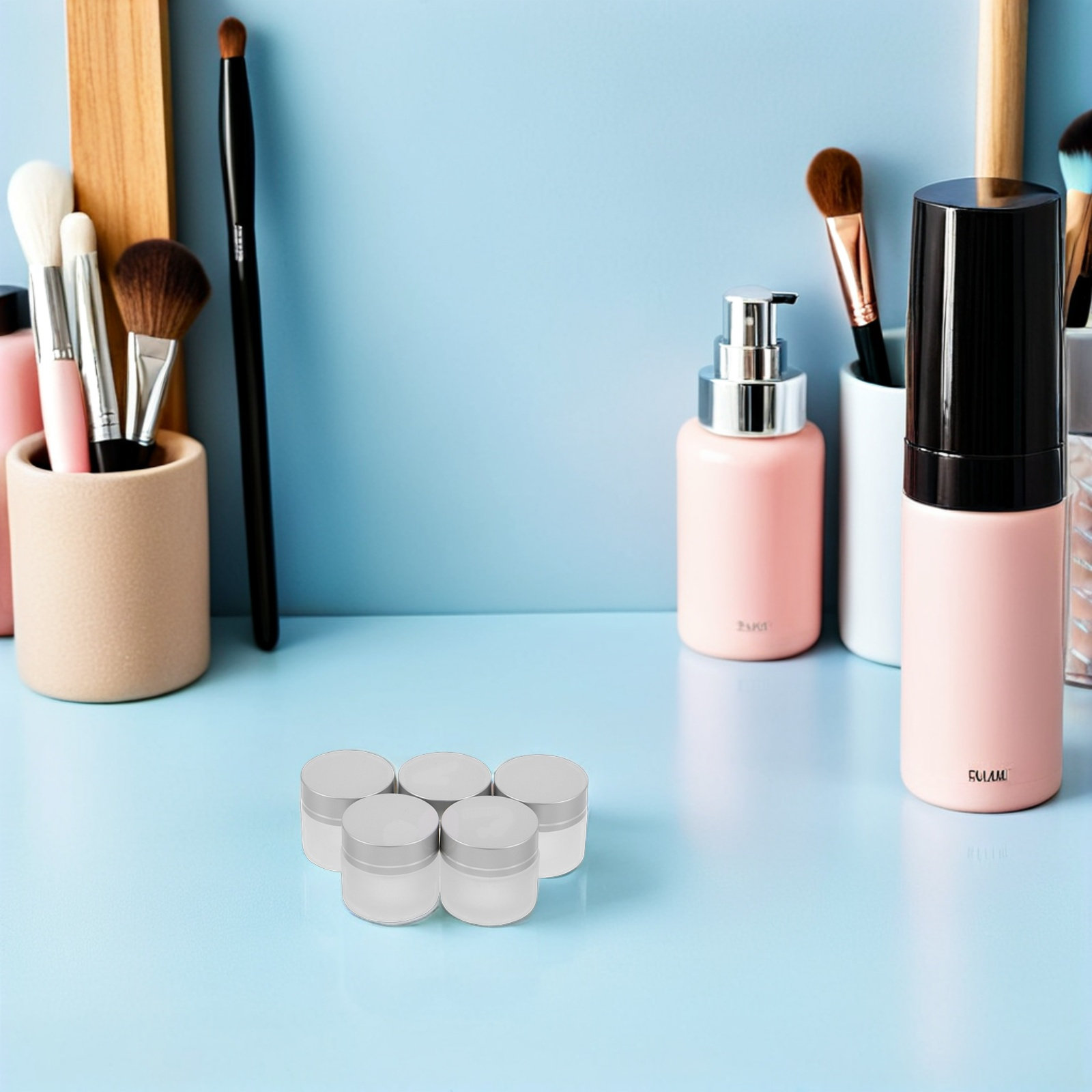 Body Lotion - 15 قطعة من أوعية الزجاج المصنفرة